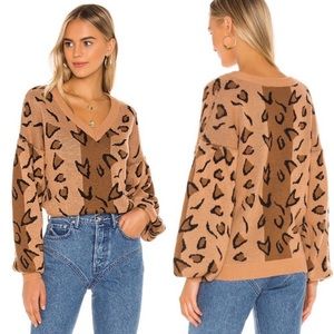 Tularosa Leopard Print Angora Wool Sweater